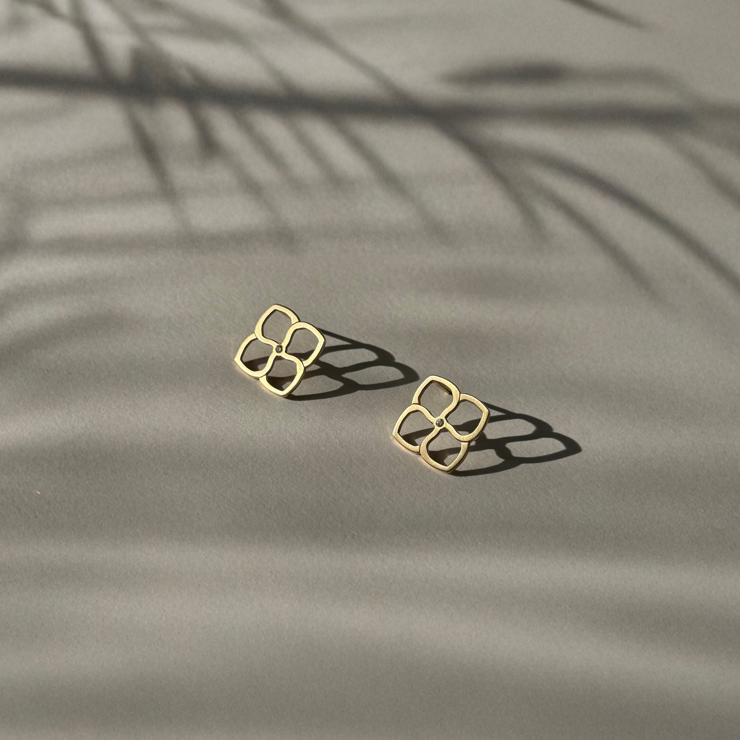 Petals of Time Hydrangea Echo Stud Earrings