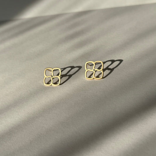 Petals of Time Hydrangea Echo Stud Earrings