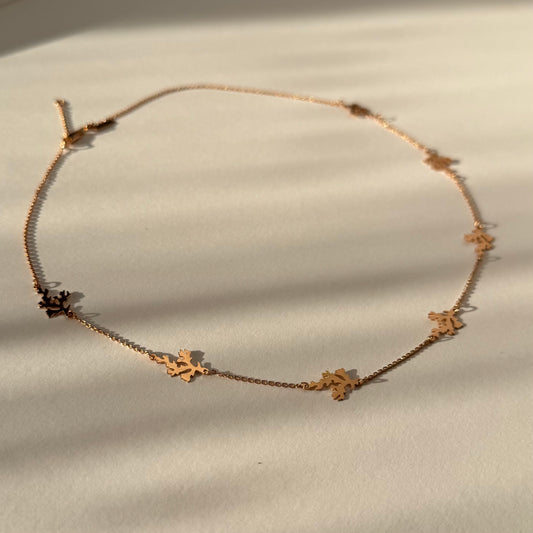 Love in Corals Necklace with 7 Fixed Corals