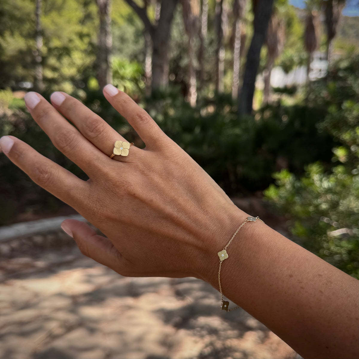 Diamond Petals of Time Ring