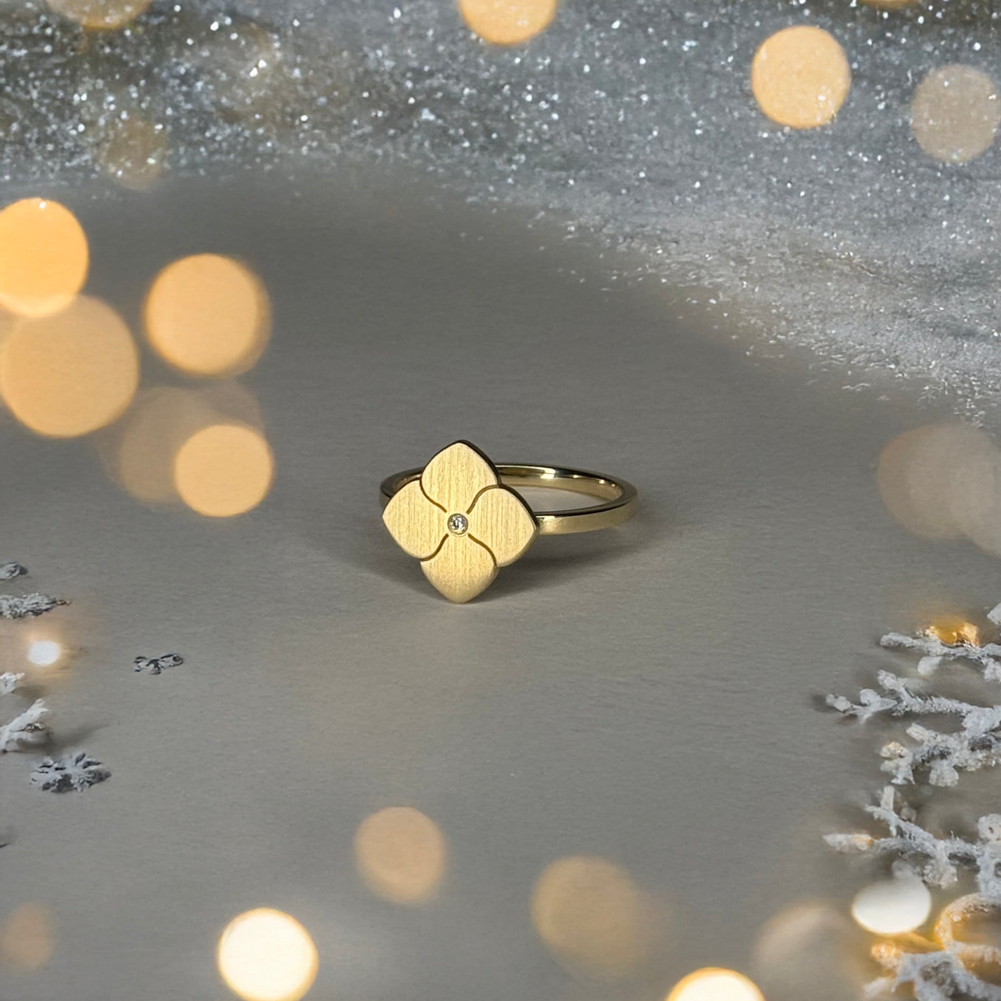 Gold Diamond Ring | Inel Aur cu Diamant| Cadou Femei Aur
